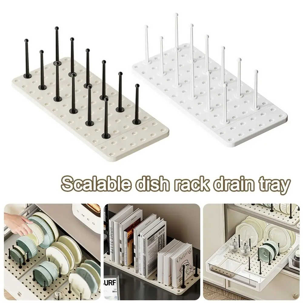 

Durable Removable Kitchen Organizer Extendable Adjustable Dish Drying Rack Sink Dish Drainer Home Accessories