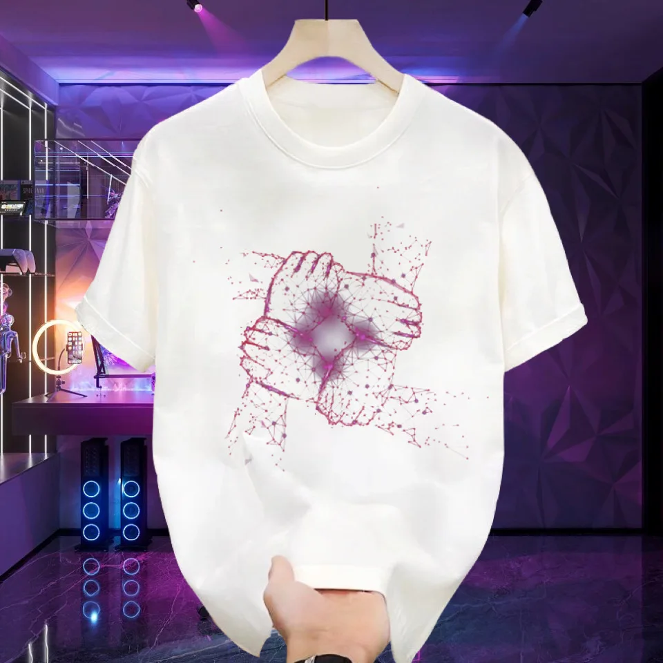 

High-end 100% cotton short sleeve T-shirt men 2025 summer new crewneck loose casual half sleeve T-shirt men's top