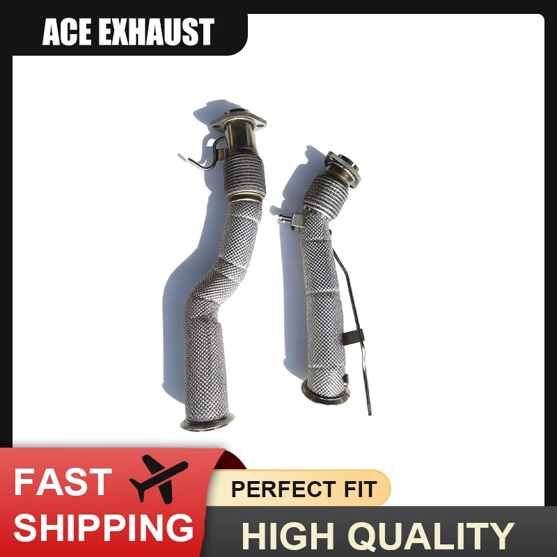 

ACE SU304 Stainless Steel Downpipe Exhaust for BMW F97 F98 X3M X4M 3.0T Heat Wrap Headers Performance Pipe Competition Downpipe