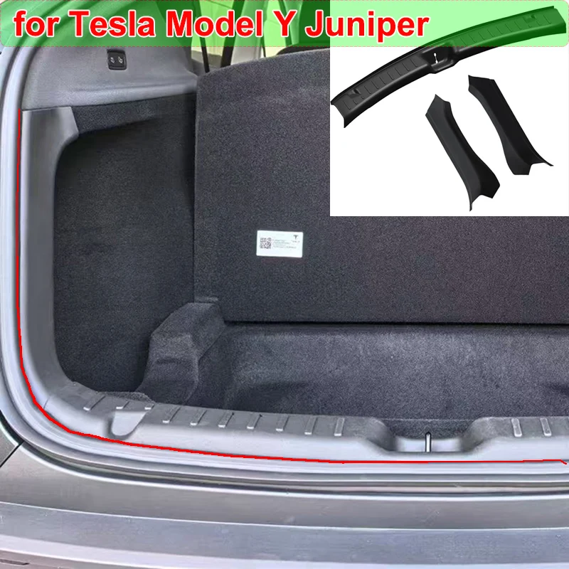 Für Tesla Model Y Juniper Launch 2026 2025 Zubehör Heckklappen-Schutzleiste Türseitenschutz aus Wildleder Anti-Kratz-Streifen
