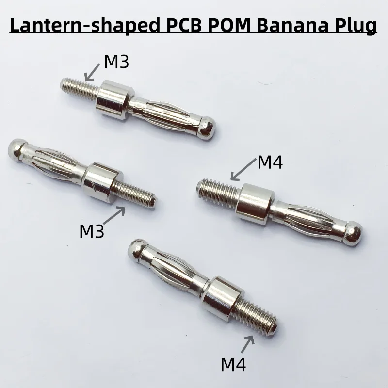 M3/M4 Banana Plug With Screw Teeth 3MM4MM Large Current Lantern Type Banana Lantern Plug PCB POM Plug Fixture PCB Parts
