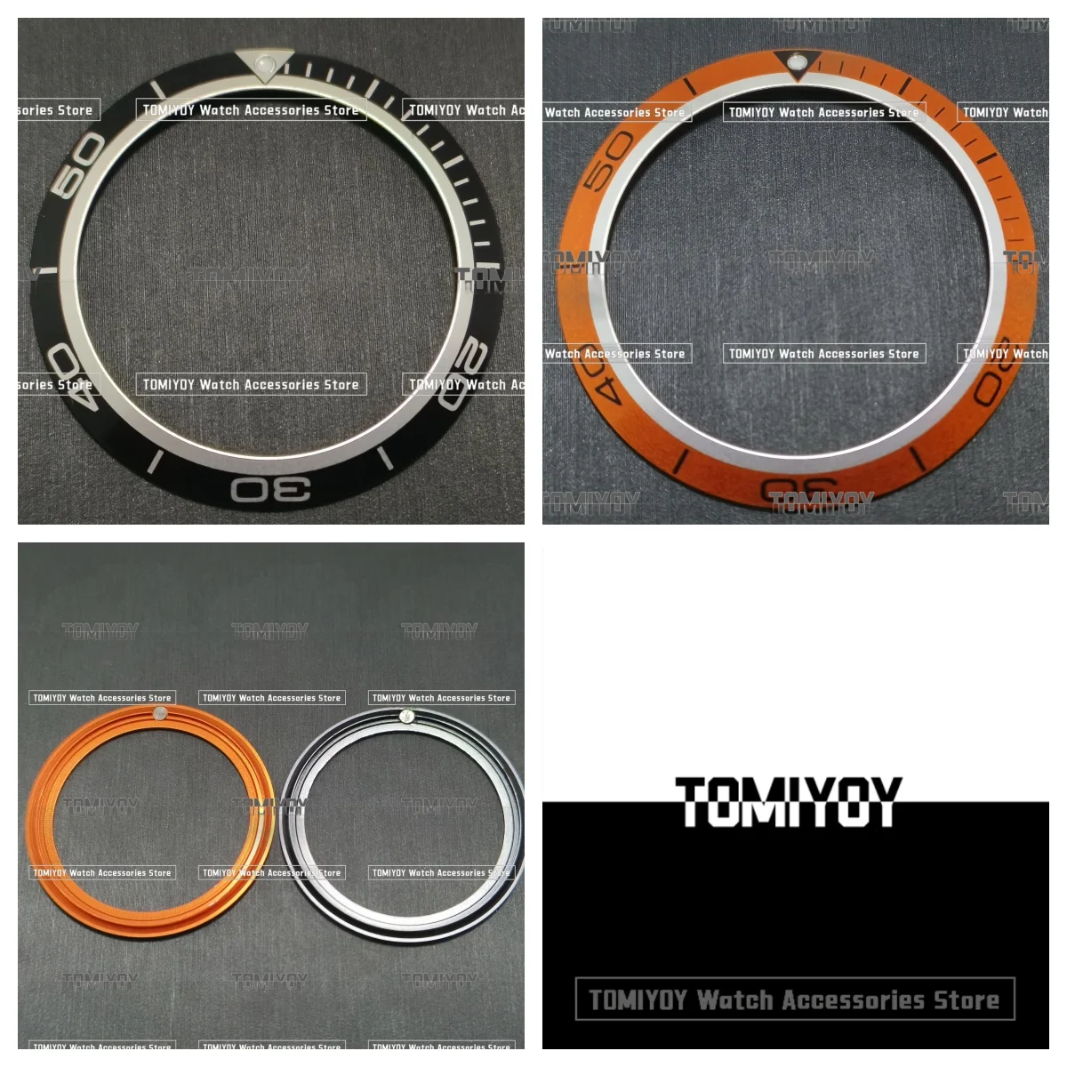 

41mm Black Orange Aluminum Watch Bezel Fit for Omg Sea-master Planet Ocean 45.5mm Watches