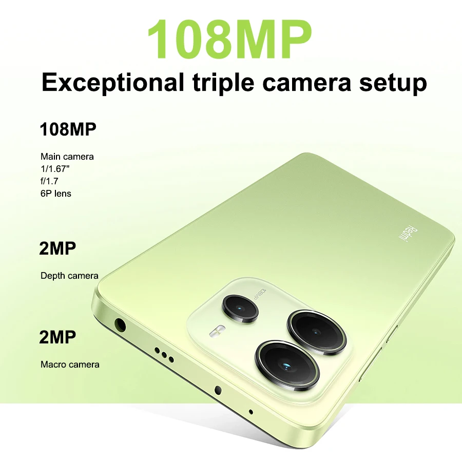 الإصدار البريطاني لهاتف Xiaomi Redmi Note 14 4G الذكي 128GB 108MP الكاميرا الرئيسية MediaTek Helio G99-Ultra 6.67 بوصة AMOLED 120 هرتز