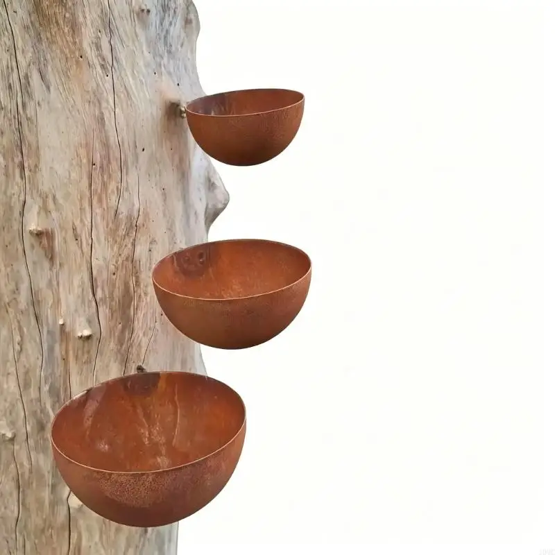 Rain Catcher & Pollinator Water Station Hanging Water Bowl for Backyard Bird J0MC