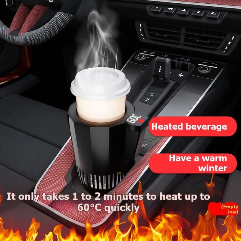 A03Z-Automotive 12V For Car Cup Warmer Cooler, Auto Smart Heating Cup Holder For Car Cup Holders