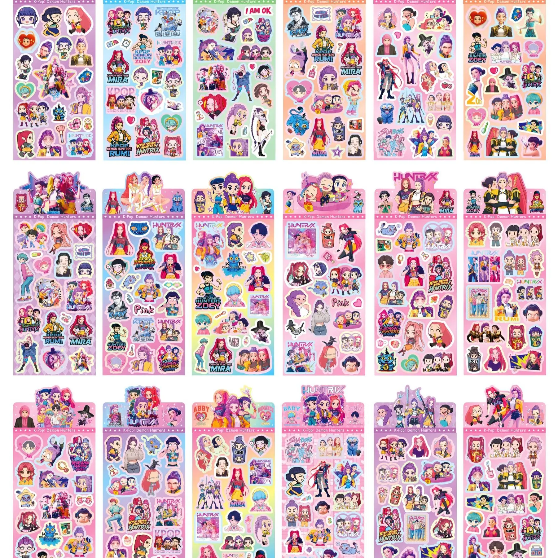 KP Guka Devil Men's Group Anime Laser Cut Sticker for Office Stationery And School Supplies Decoration