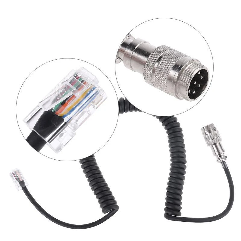 K0EA 8 Pin to RJ-45 Modular Plug Mic Cable Adapter for Yaesu Microphone MD-200 MD-100 FT-450 FT-900 FT-991