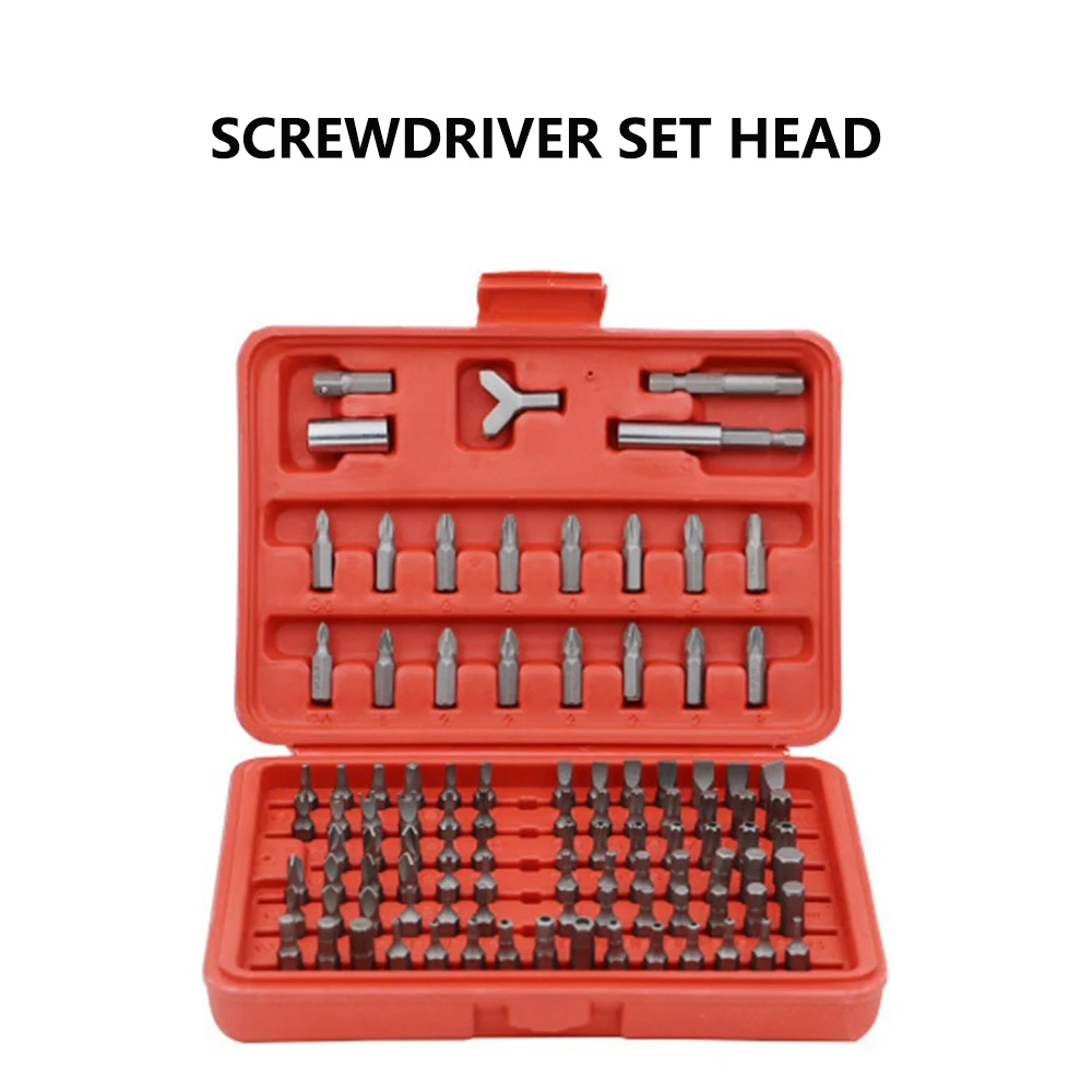 

100pcs/set Bits Set with Case Security Bit Set and Ratcheting Screwdriver Chrome Vanadium Steel Screwdriver Bit Set