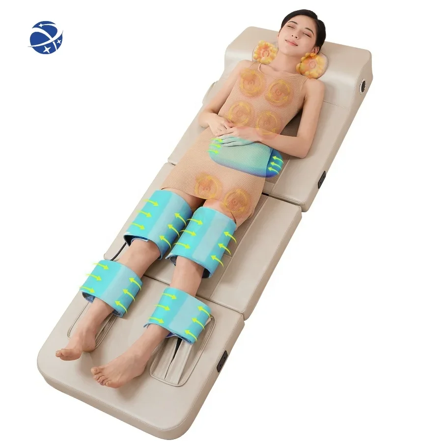 YUNYI Wholesale Electric Full Body Neck Back Waist Pain Relief Massager Infrared Heating Shiatsu Vibration Massage Mattress Pad