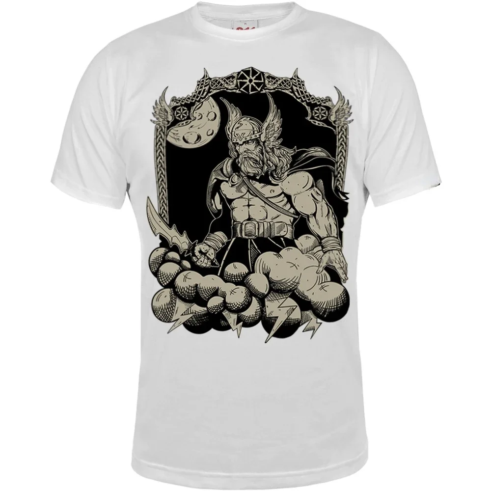 Slavic Traditional Festivals Elijah The Thunderer T-shirt. High Quality Cotton, Loose, Big Sizes, Breathable Top, Casual T Shirt