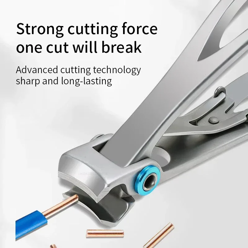 Stainless Steel Nail Clippers Optional Two Sizes For Fingernail Thick Hard Toenail Household Salon Manicure Supply