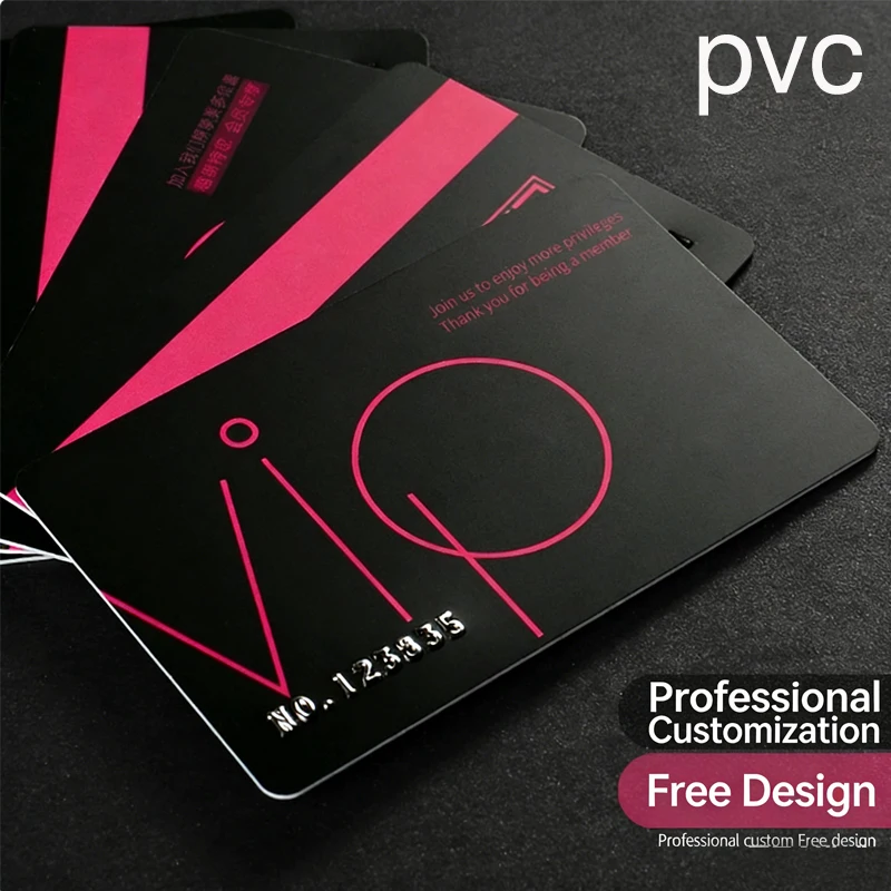 

200Pcs Custom PVC Business Cards Curved Edge Waterproof Personalized Logo Text Printing Professional Visiting Cards