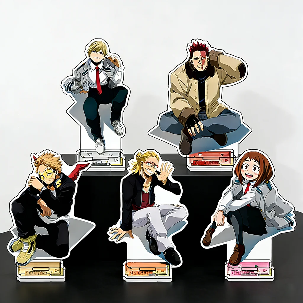 Акриловая фигурка «Моя геройская академия» в сидячей позе – серия «Персонажи аниме на скамейке», коллекционная настольная фигурка, подарок для фанатов