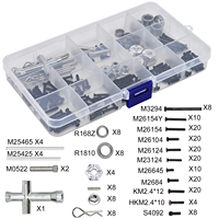 215PCS Replacements Kits Box R1810 R168Z Bearing, Metal Hex, M40 Nuts, Bolts, M0522, S4092 And Common Screws For Hyper Go Cars