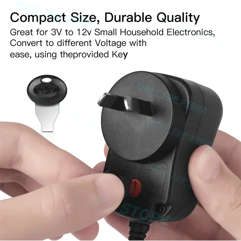 3V 4.5V 5V 6V 7.5V 9V 12V 12W 30W DC Adapter US EU UK AU Adjustable Power Adapter USB 2.1A Universal Charger Switch Power Supply