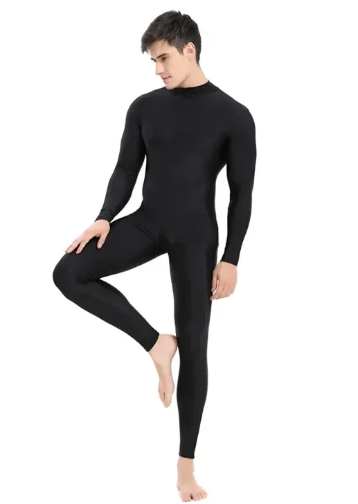 Speerise Mens 성인 유니섹스 긴 소매 유니타드 발레 바디 슈트 운동 원피스 레오타드 Catsuit 체조 댄스웨어 지퍼가 달린
