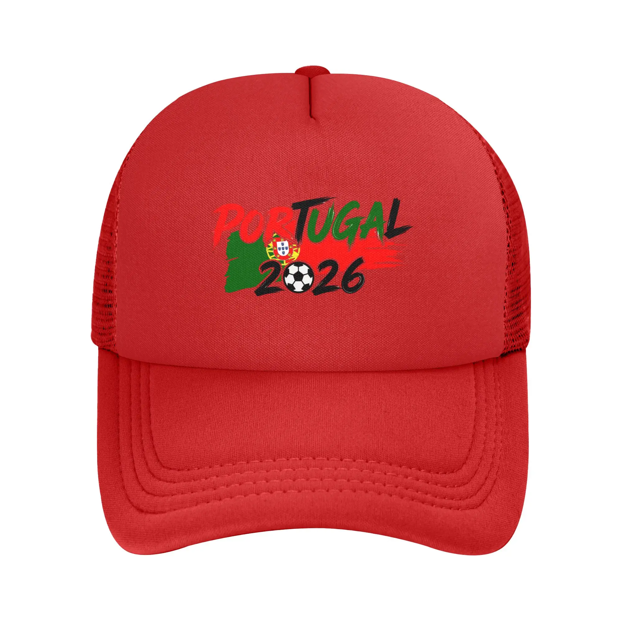 Portugal Football Match 2026 Mesh Baseball Caps Men Women Casual Trucker Worker Cap Adjustable Summer Trucker Hat