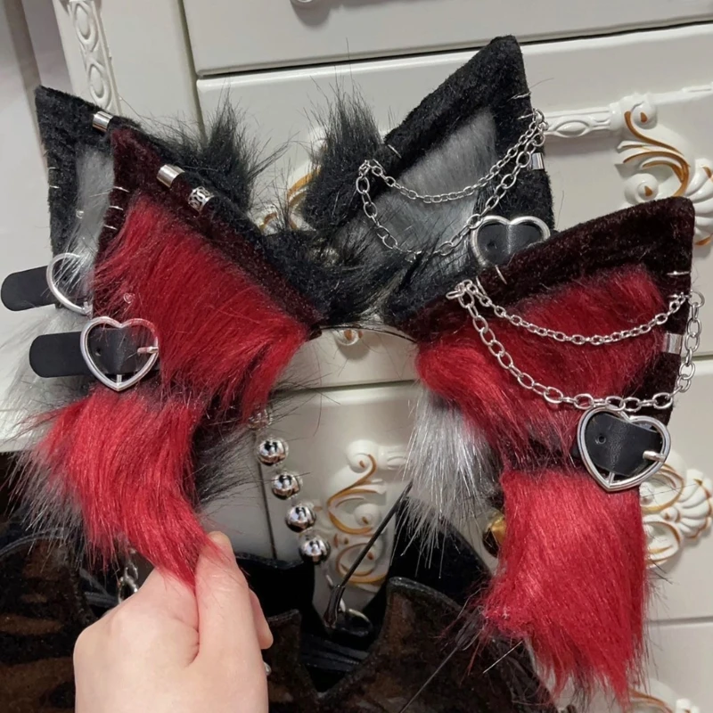 

Movie Enthusiasts Ear Headband with Alloy Earring Adult Cosplay Headband