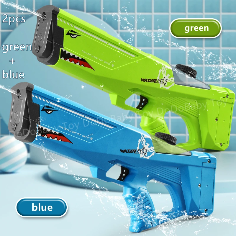 Big Automatic Shark Water Guns Toy Adult Electric High Pressure Water Gun Beach Games Pool Summer Outdoor Toys For  Children