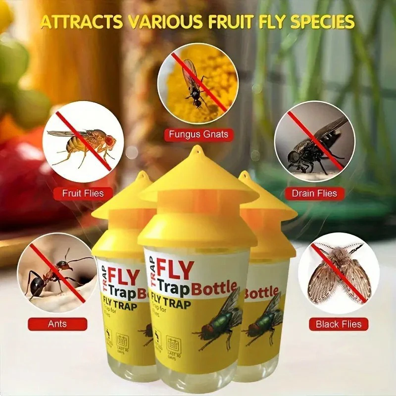 

New Fruit Fly Trap Killer Plastic Drosophila Trap Anti Fly Fruit Fly Killer Catcher Orchard Insect Trap Pest Control For Orchard