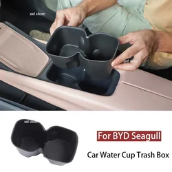 Per BYD Seagull Scatola portaoggetti portabicchieri per auto Scatola portaoggetti antiscivolo Portabevande fisso Scatola della spazzatura Accessori interni auto