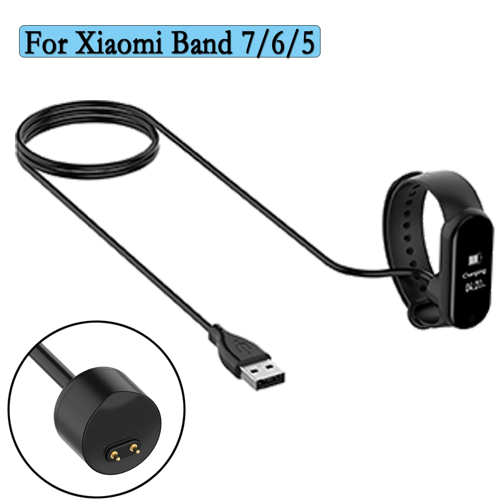 50/100cm USB Magnetic Charging Cable For Xiaomi Mi Band 7/6/5 Charger Portable Charging Cable Watch Accessories