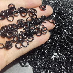 Lot 100pcs Black Cutting Circle Jump Ring Open Split Rings Strong Jewelry Finding Fit Chains Stainless Steel Accessories Big