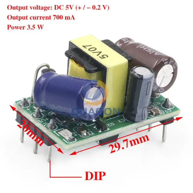 AC-DC 5V 700mA 12V 300mA 3.5W 절연 스위치 전원 공급 장치 모듈 벅 컨버터 스텝 다운 모듈 220V 턴 5V/12V