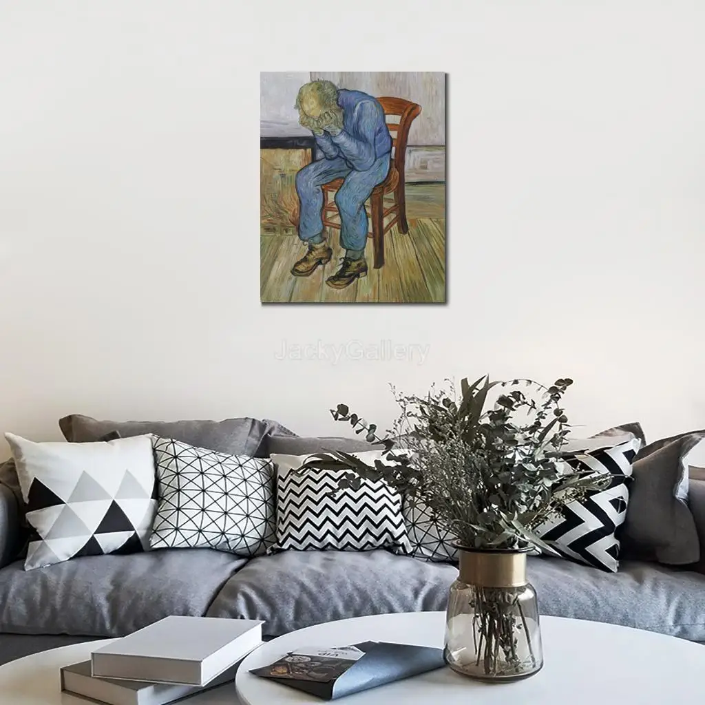 Extra Large Landscape Portrait Adeline Ravoux Impressionist Oil Painting Canvas Van Gogh Handmade Picture for Bedroom Decor view 3