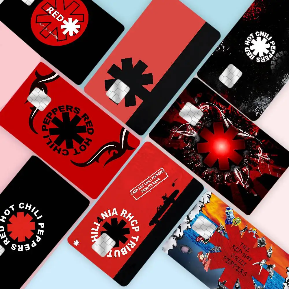 Red Hot Chili P-Peppers Band Spend or Save Funny Shell On Off Ultra Thin No Fade Sticker Skin Cover Film for Debit Credit Card
