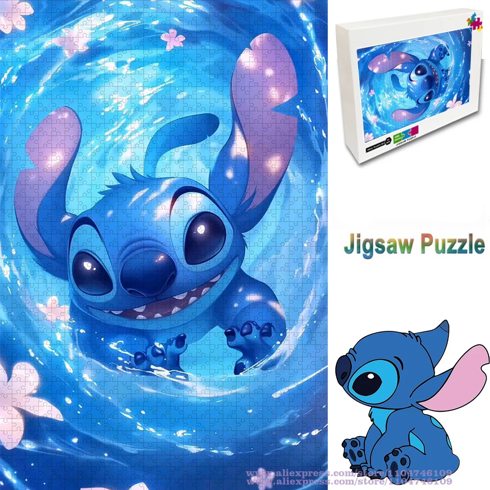 

Аниме-пазл Лило и Стич, 108/200/300/500/1000/1500 шт., интеллектуальные пазлы для детей и взрослых, подарок унисекс, домашний декор