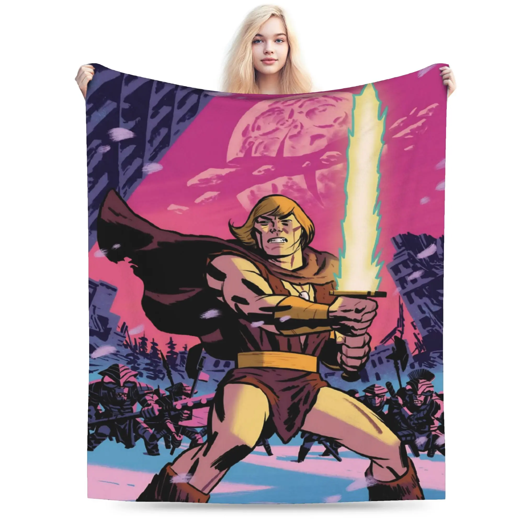 Thundarr The Barbarian Blanket Multiple Sizes Soft Fuzzy Plush  Throw Blankets for Couch Sofa and Bed