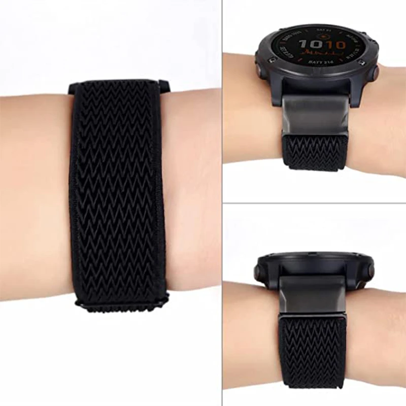 Essidi 20mm Elastic Nylon Strap For Garmin Fenix 7S 6S Pro 5S Plus Woven Sports Watch Band Loop For Garmin Fenix 7S Clasp