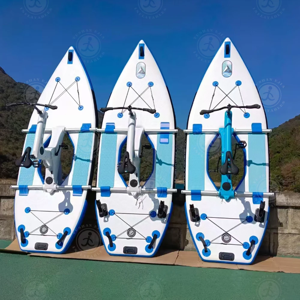 Inflatable Floating Pedal Bicycle for  Bike Water Play Equipment for Residential Use-Pedal Bike Boat for Sea Water Riding
