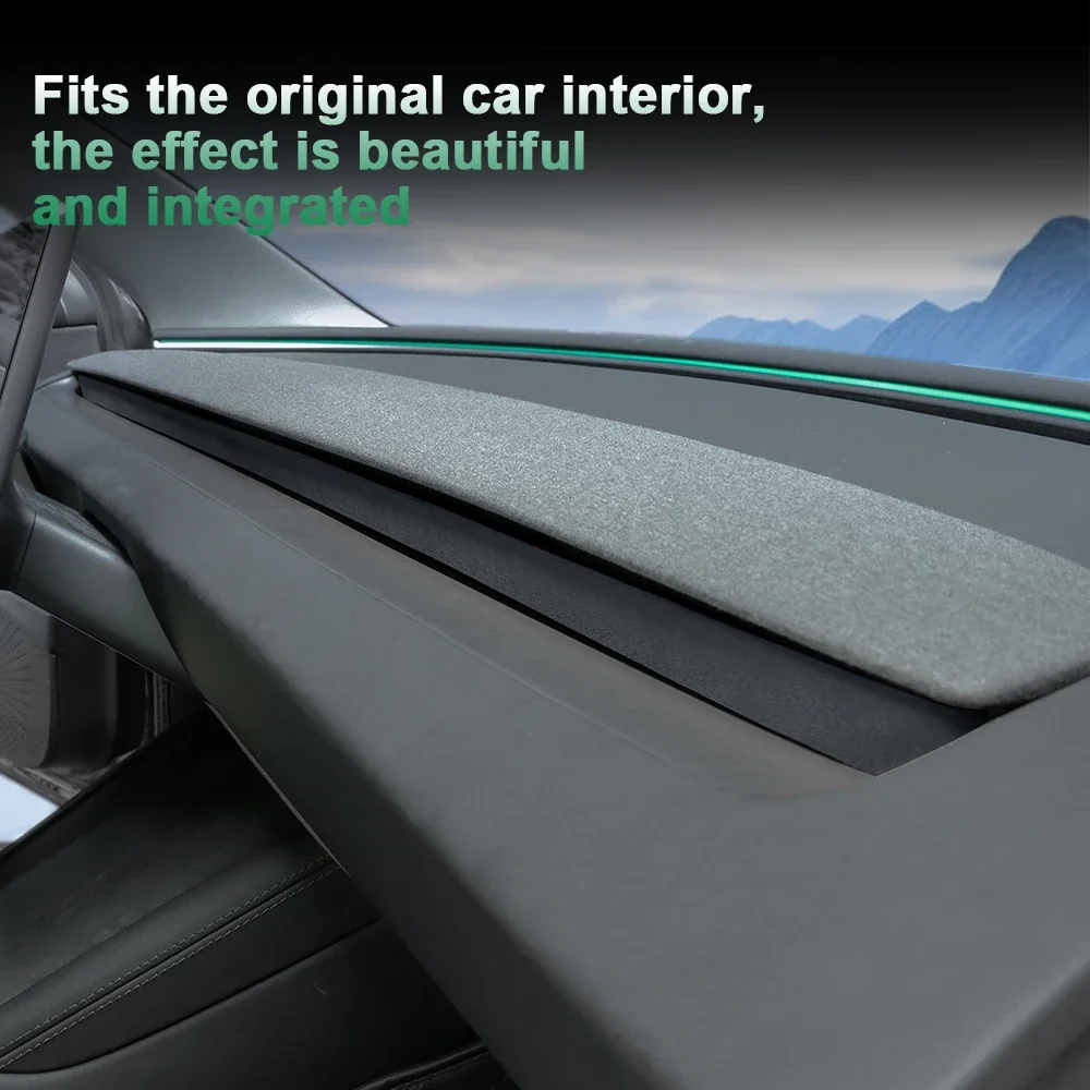 이탈리아 탑 스웨이드 대시 보드 에어 벤트 아울렛 프레임 트림 스티커 Tesla Model 3 Highland 2024 Model Y Juniper 2025 액세서리 썸네일 3