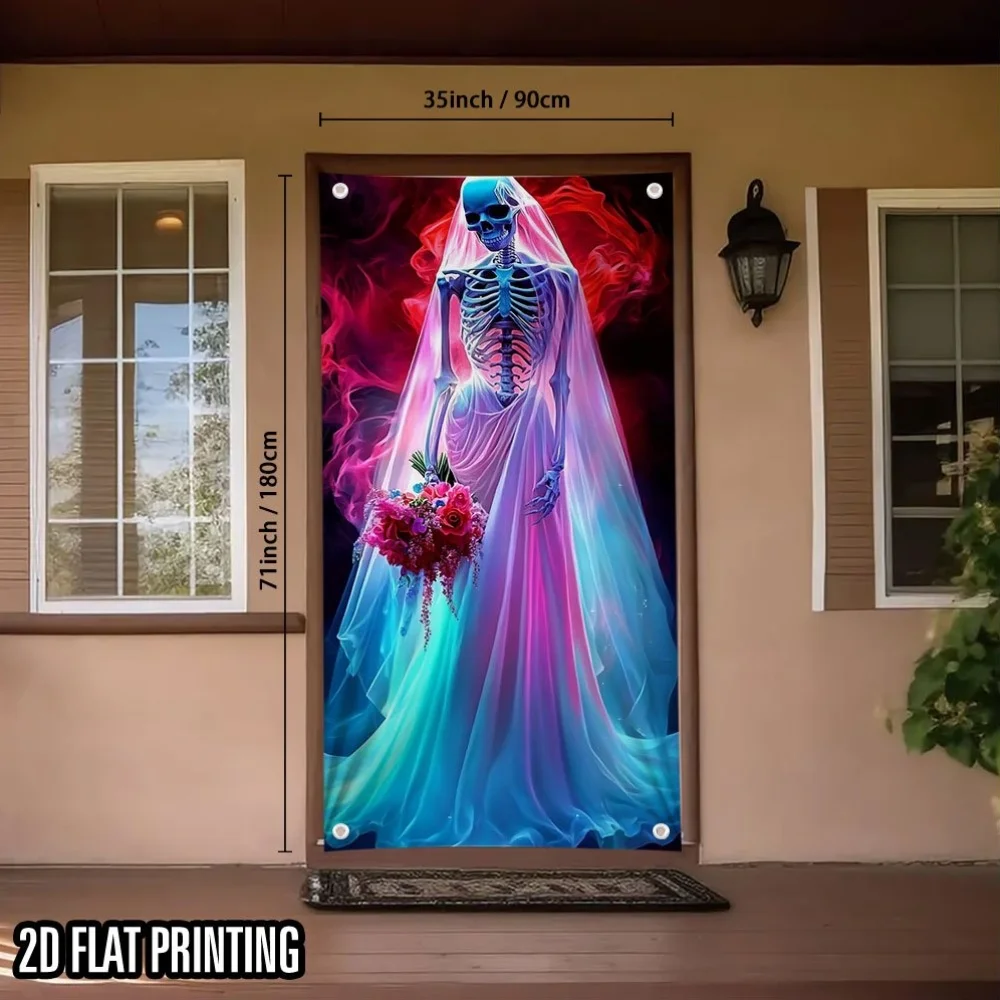 2D Plane - 2D Banner - Extra Large 2D Halloween Bride Banner - Single Decorative Piece