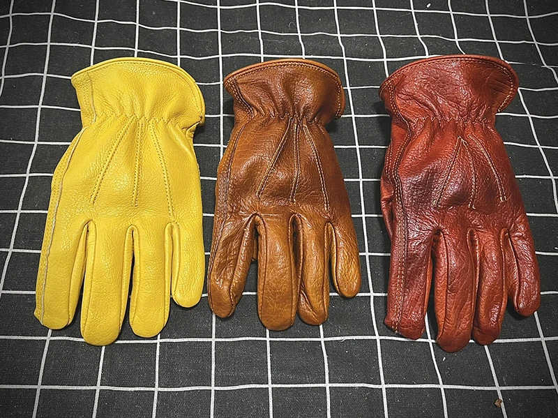 Velo inverno luvas de couro genuíno da motocicleta retro motocross tela toque do vintage equitação motociclista luvas moto