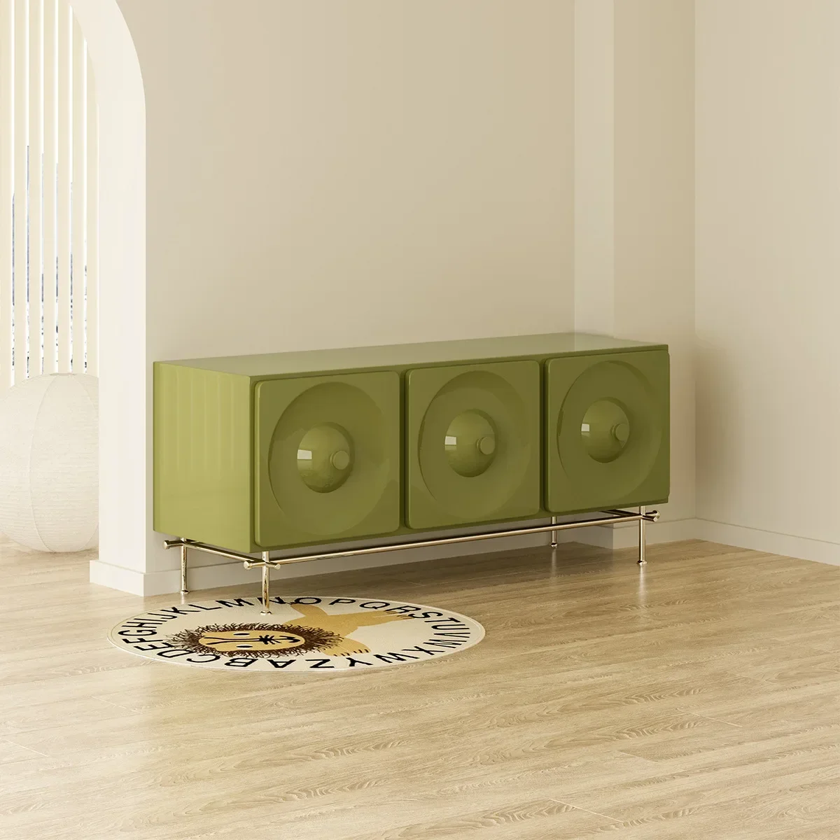 

Простой современный буфет в стиле Ins, дизайнерский настенный шкафчик, тумба под ТВ, разноцветный