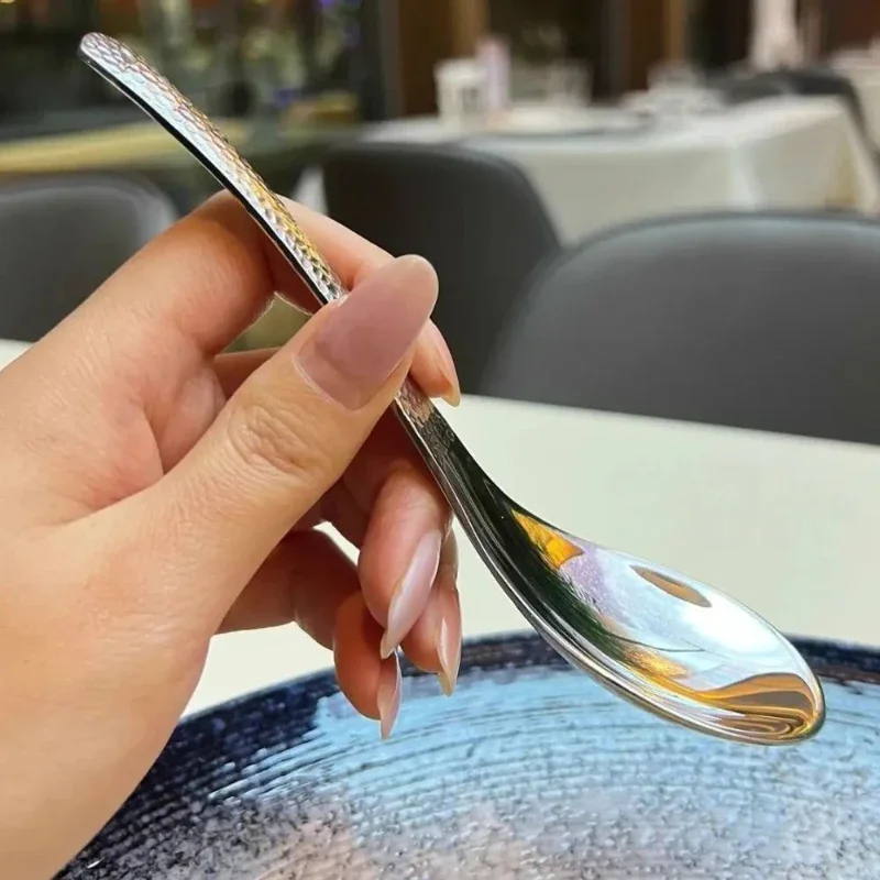 

Stainless Steel Soup Spoon – Polished Mirror Finish Tablespoon, Elegant Kitchen Utensil, 1PC