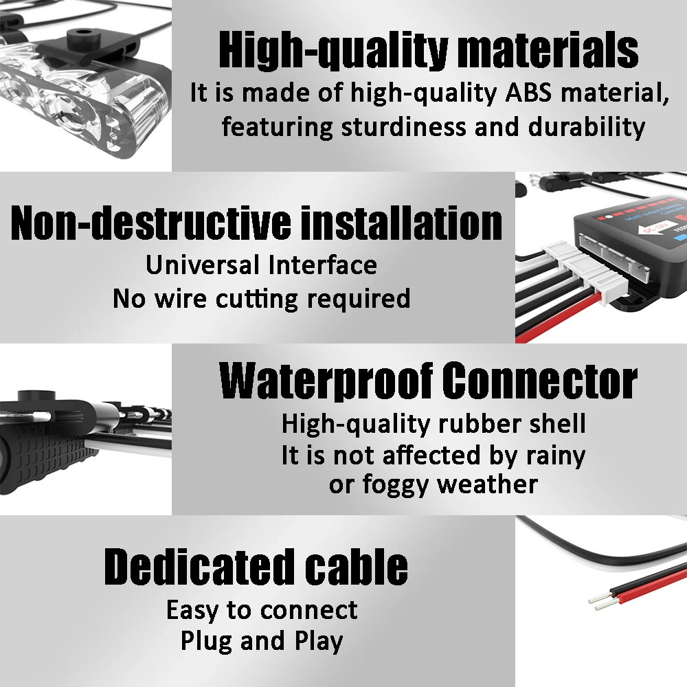 8 في 1 LED أضواء ستروب الطوارئ الشرطة خطر أضواء الإشارة 12 فولت اللاسلكية عن بعد سيارة مصبغة ضوء فلاش بار لسيارات شاحنة فان #3