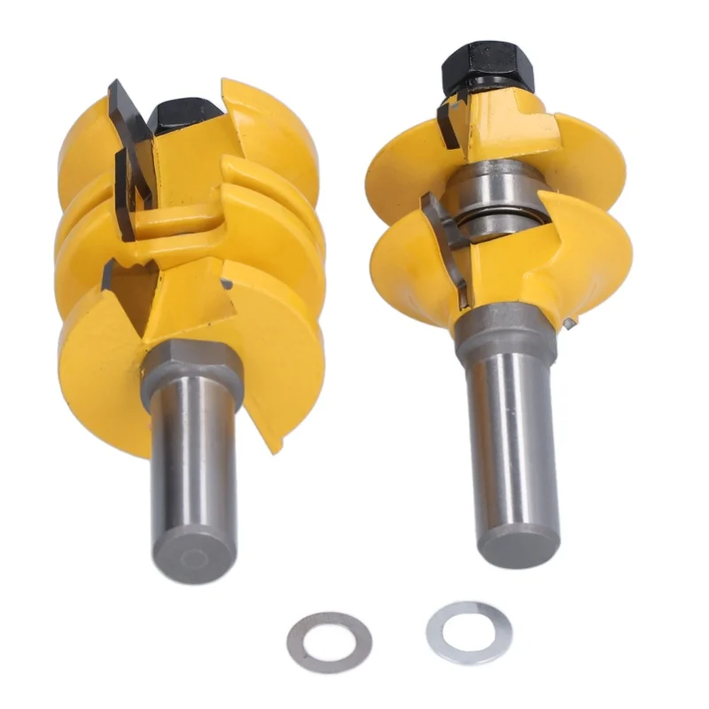 

1/2in Shank Router Bit Adjustable Woodworking Milling Cutter With Gaskets CNC Hand Tools