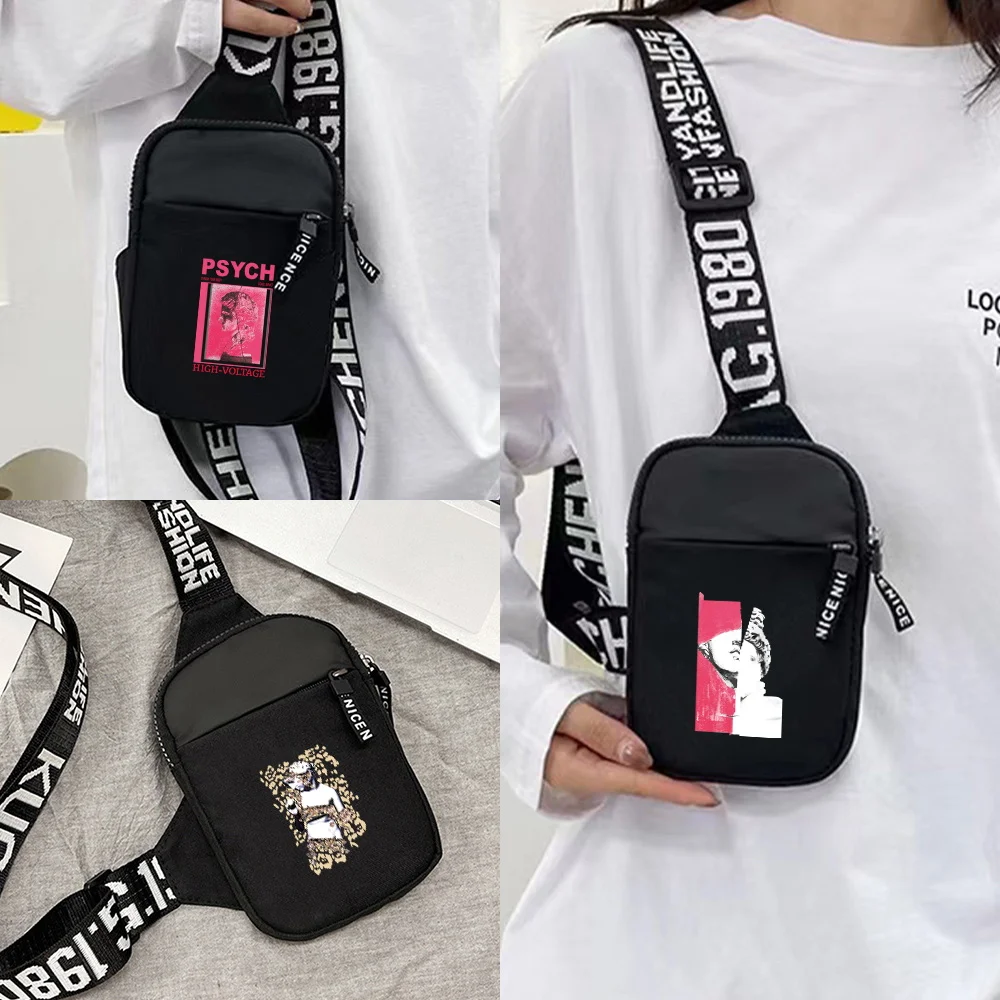Men Chest Pack Sling Crossbody Bag Travel Hiking Multi-functional Sculpture Series Men Sports Chest Bags Large Capacity