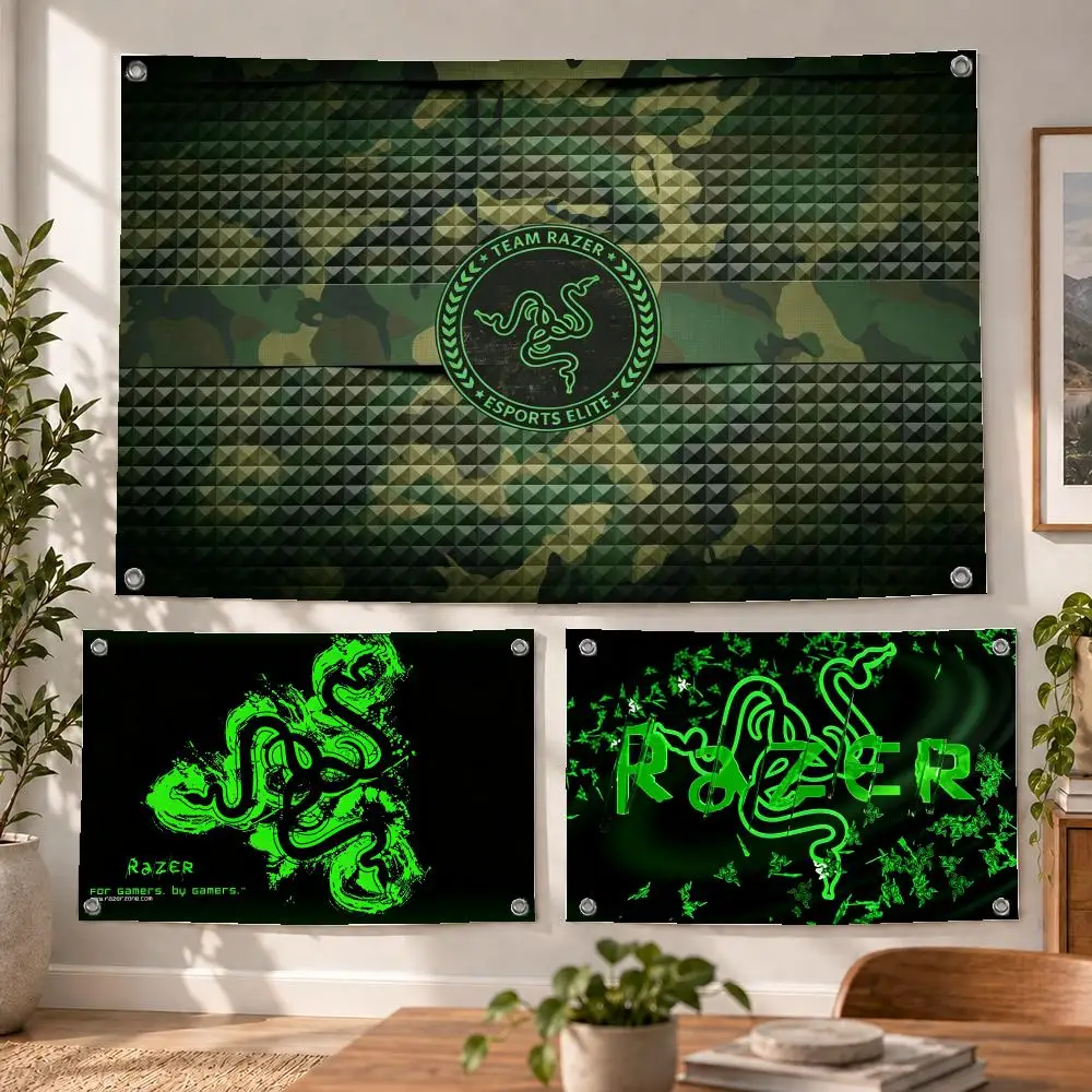 Gaming Hardware Razer Flags Decorative Flag Banner Indoor Bedroom Dorm Gaming Room Wall Party Club Decor Fan Gift