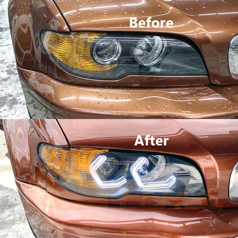 Ultra Bright Concept M4 Iconic Style LED Angel Eyes Halo Rings Day Light For BMW 3 Series E46 Coupe Cabrio Convertible M3