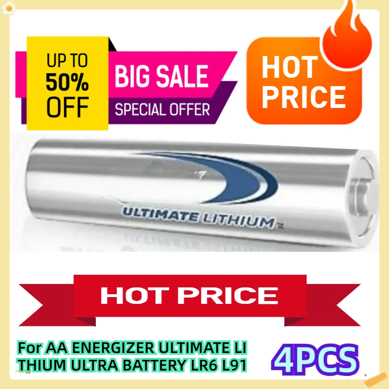 

For AA ENERGIZER ULTIMATE LITHIUM ULTRA BATTERY LR6 L91 4pcs