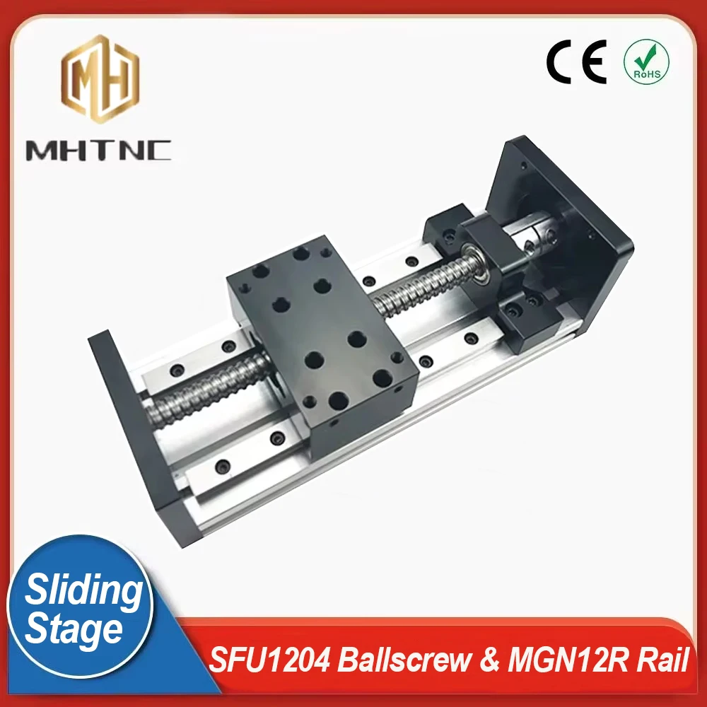 

MHTNC Double Guide Linear MGN12R SFU1204 Ball Screw Sliding Table Module Effectivestroke 50mm-500mm For Nema23 Stepper Motor