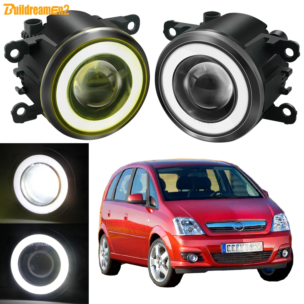 

2X30 Вт 2006 лм Противотуманные фары Angel Eye DRL H11 автомобисветодиодный светодиодные COB Противотуманные дневные ходовые огни для Opel Meriva A 2007 2008 2009 2010