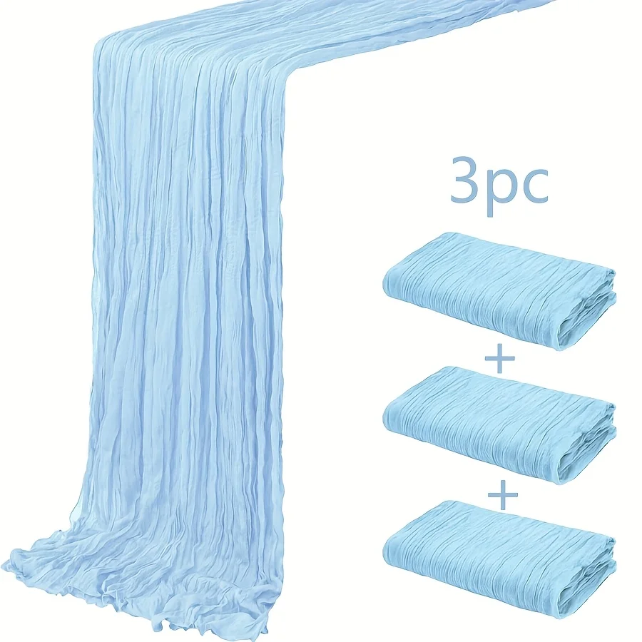 1/2/3pcs Vinegar Tablecloth with Ruffled Edges, Festive Decorative Fabric Tablecloth, Room Decoration, Wedding Decoration