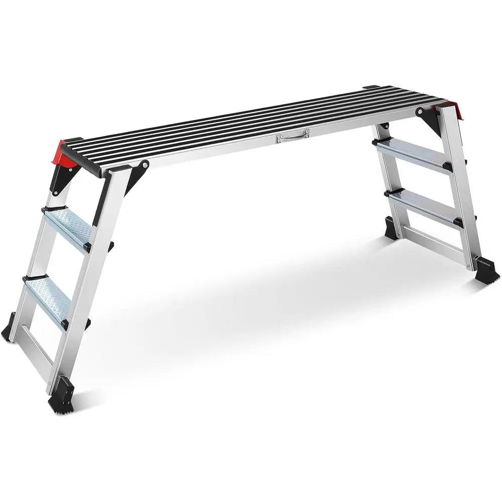Work Platorm Two Step Ladder, 50"×12"×27" Platorm, Heavy Duty olding Work Bench Non-Slip 330 lbs Load acity or Washing Vehicles,