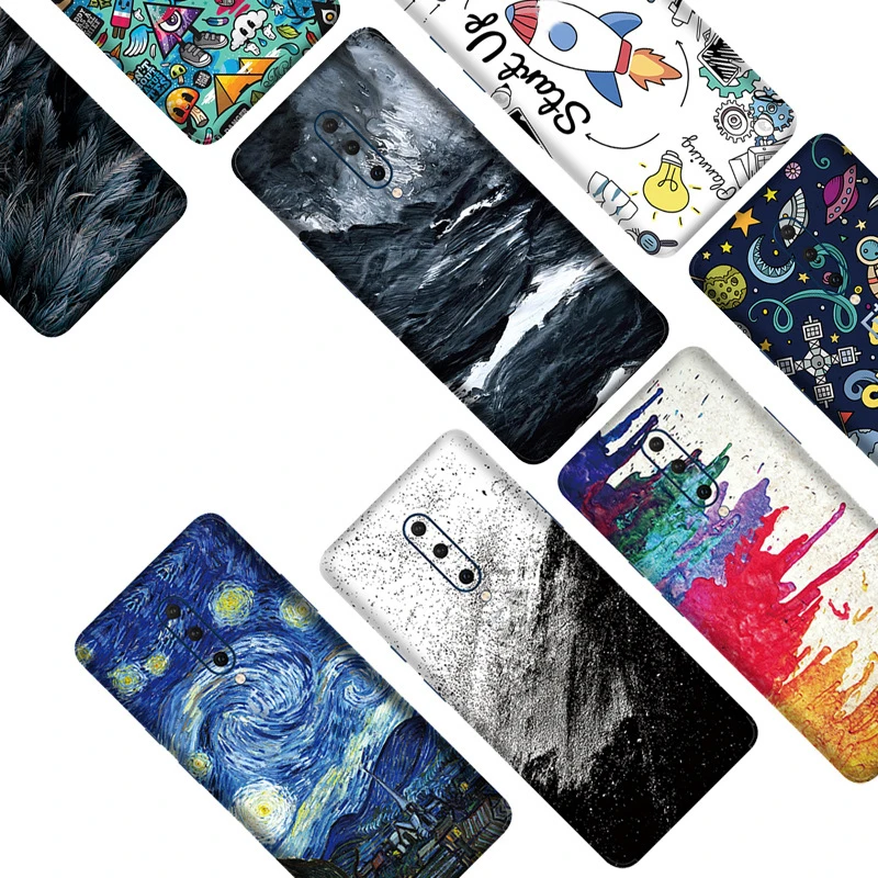 Colorful Cute Matte Skins Film Wrap Phone Back Sticker For OnePlus Ace2 Ace Pro 11 10 Pro 9R 8T 7T Pro 1+7 Pro 1+6T Cartoon Skin